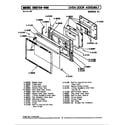 Maytag CRG750 oven door assembly diagram
