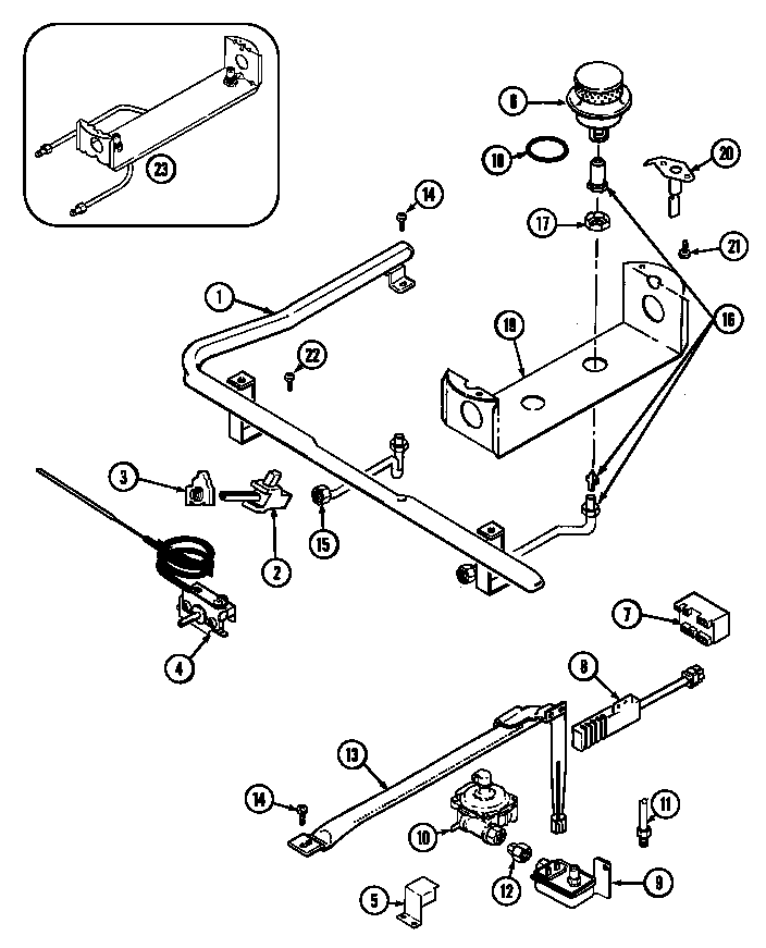 Maytag CRG8400AAL gas controls diagram