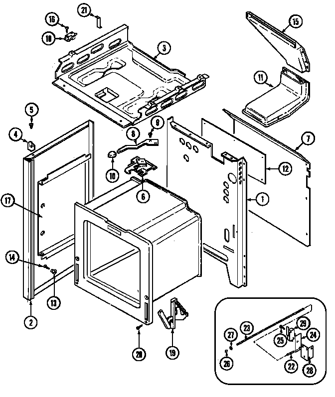 Maytag CRG9700AAL body diagram