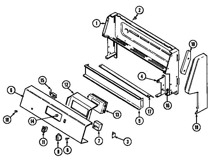 Maytag CRE8600ACL control panel diagram