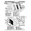 Maytag LCRE400 door assembly diagram