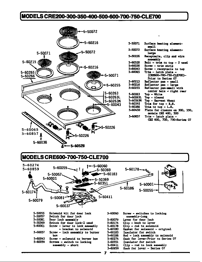 Maytag CRE750B latch assembly diagram