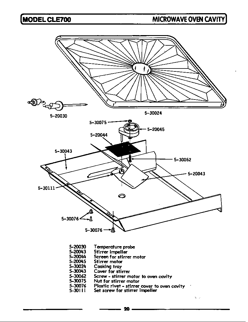 Maytag CLE700 microwave turntable diagram