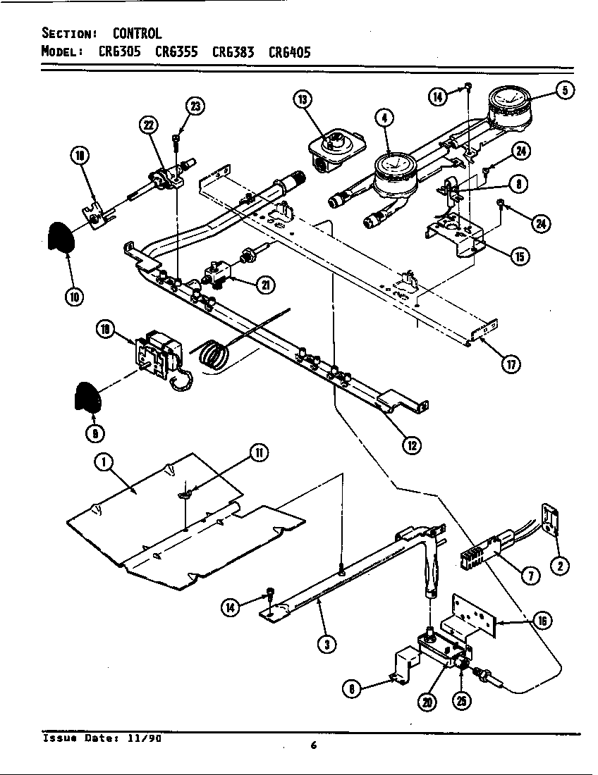 Maytag LCRG383 control diagram