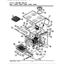 Maytag LCRG383 oven body/main top diagram
