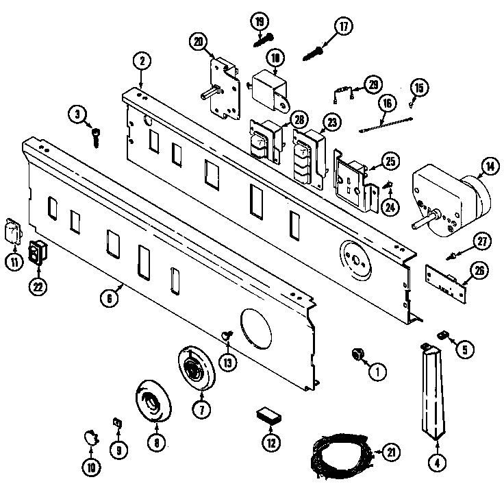 Maytag LDE8824ACE control panel (lde8824acm & ldg8824aam) (lde8824acm) (ldg8824aam) diagram