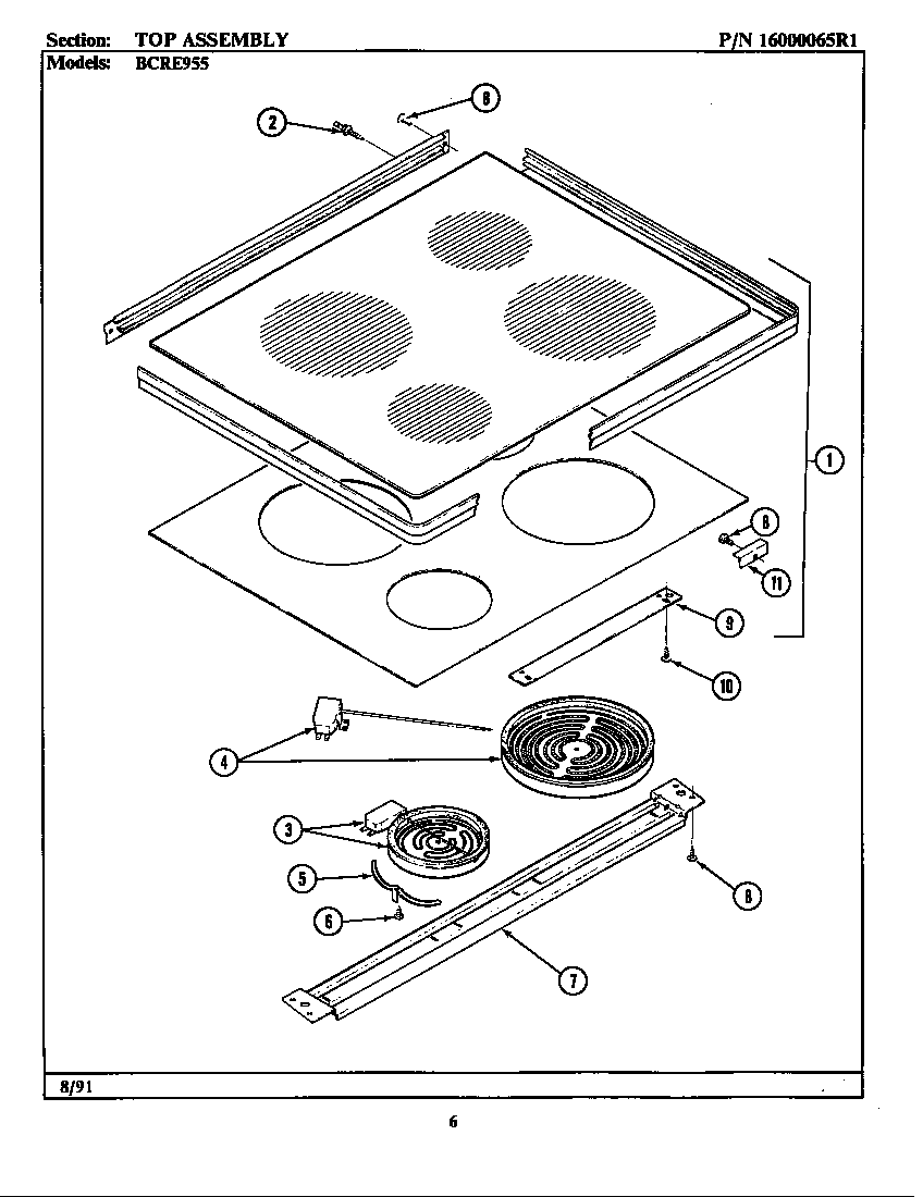 Maytag CRE955 top assembly (bcre955) diagram