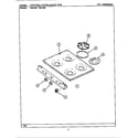 Maytag CRG505 control panel/main top diagram