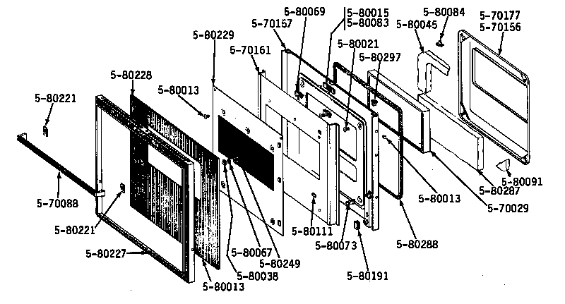 Maytag CWE700 oven door assembly diagram