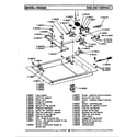 Maytag CSG500B base & controls diagram