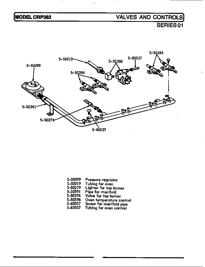 Maytag LCRP382 valves & controls diagram