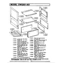 Maytag CWG301 oven assembly diagram