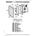 Maytag CLG601 control panel & components diagram