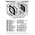 Maytag CLG601 door assembly diagram