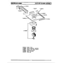 Maytag CLG601 auxiliary blower assembly diagram
