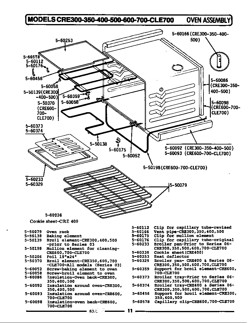 Maytag LCRE682 oven assembly diagram