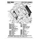 Maytag GCRE650 oven door assembly diagram