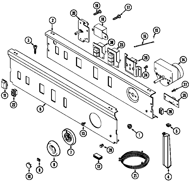 Maytag LDG9804AAM control panel (lde9804ace) (lde9804acl) (ldg9804aae) (ldg9804aal) diagram
