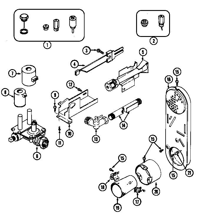 Maytag LDG9804AAM gas valve (ldg9804aam) diagram