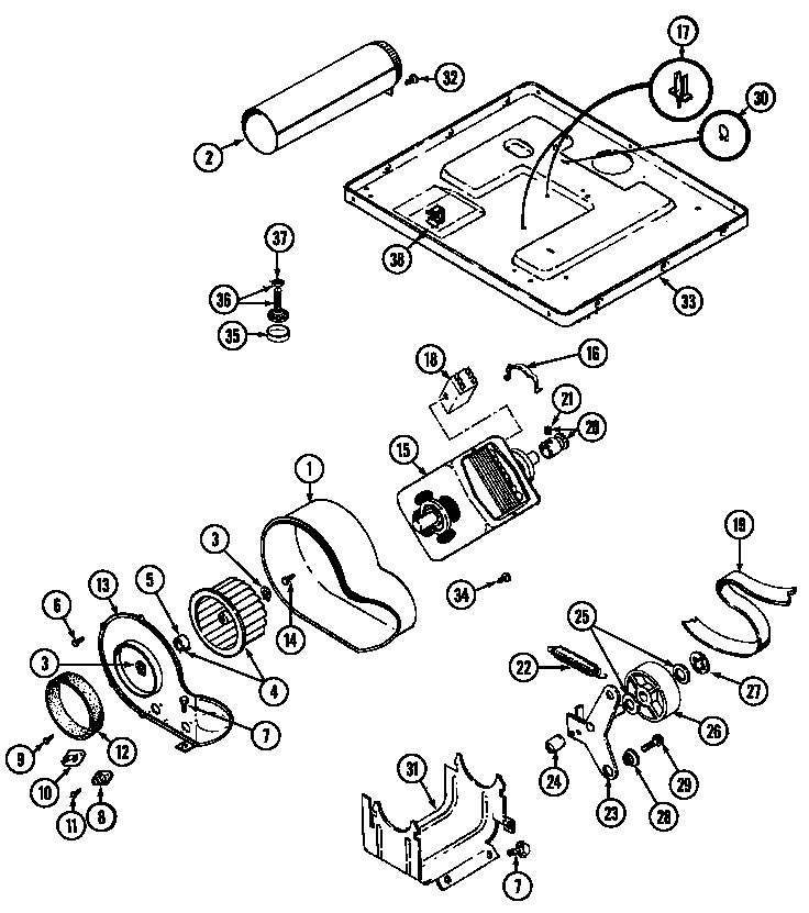 Maytag LDE9804ADL motor drive diagram