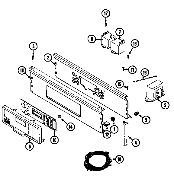 Maytag LDE9904ADE control panel (lde9904ace) (lde9904acl) (lde9904ade) (ldg9904aae) (ldg9904aal) diagram