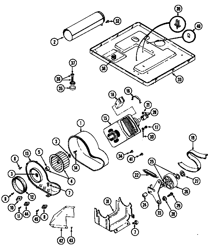 Maytag LDE9904ADE motor drive (lde9904ace) (lde9904acl) (lde9904ade) (ldg9904aae) (ldg9904aal) diagram
