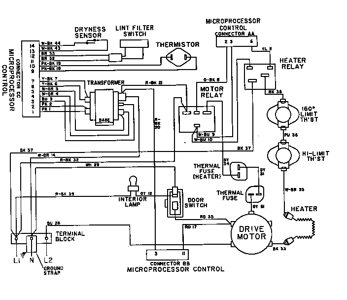 Maytag LDE9904ADE wiring information-lde9904ac* (lde9904ace) (lde9904acl) (lde9904acm) diagram