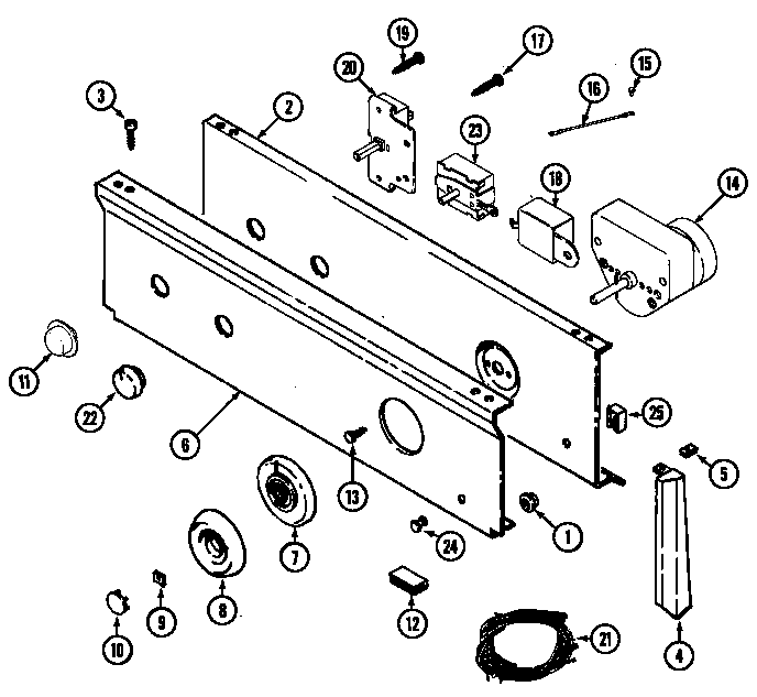 Maytag LDG7304AAM control panel (ldg7304aam & ldg7304abm) (ldg7304aam) (ldg7304abm) diagram