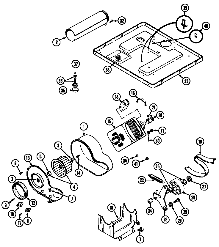 Maytag LDG7304AAM motor drive (ldg7304aam & ldg7304abm) (ldg7304aam) (ldg7304abm) diagram