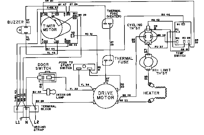 Maytag LDE4914ACE wiring information-lde4914 (lde4914ace) (lde4914acl) (lde4914acm) diagram