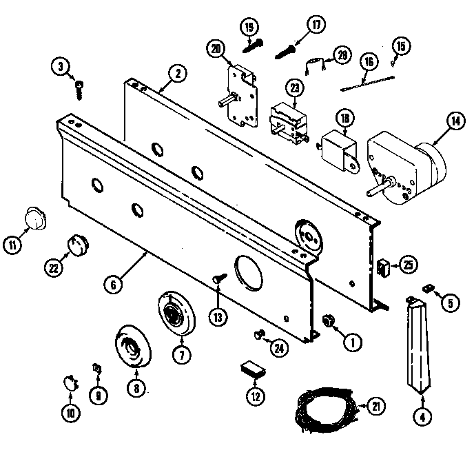Maytag LDE7314ADE control panel (lde7314acm & ldg7314aam) (lde7314acm) (ldg7314aam) diagram