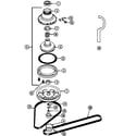 Maytag LAT3914AAL clutch, brake & belts (lat3914aae) (lat3914aal) (lat8504aae) (lat8504aal) diagram