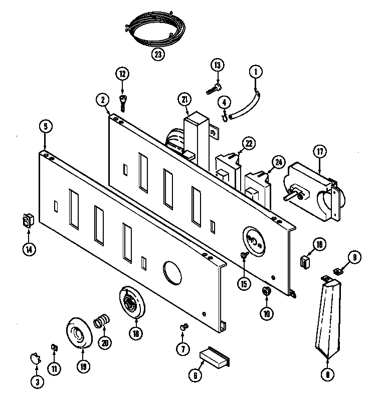 Maytag LAT8804ABE control panel diagram