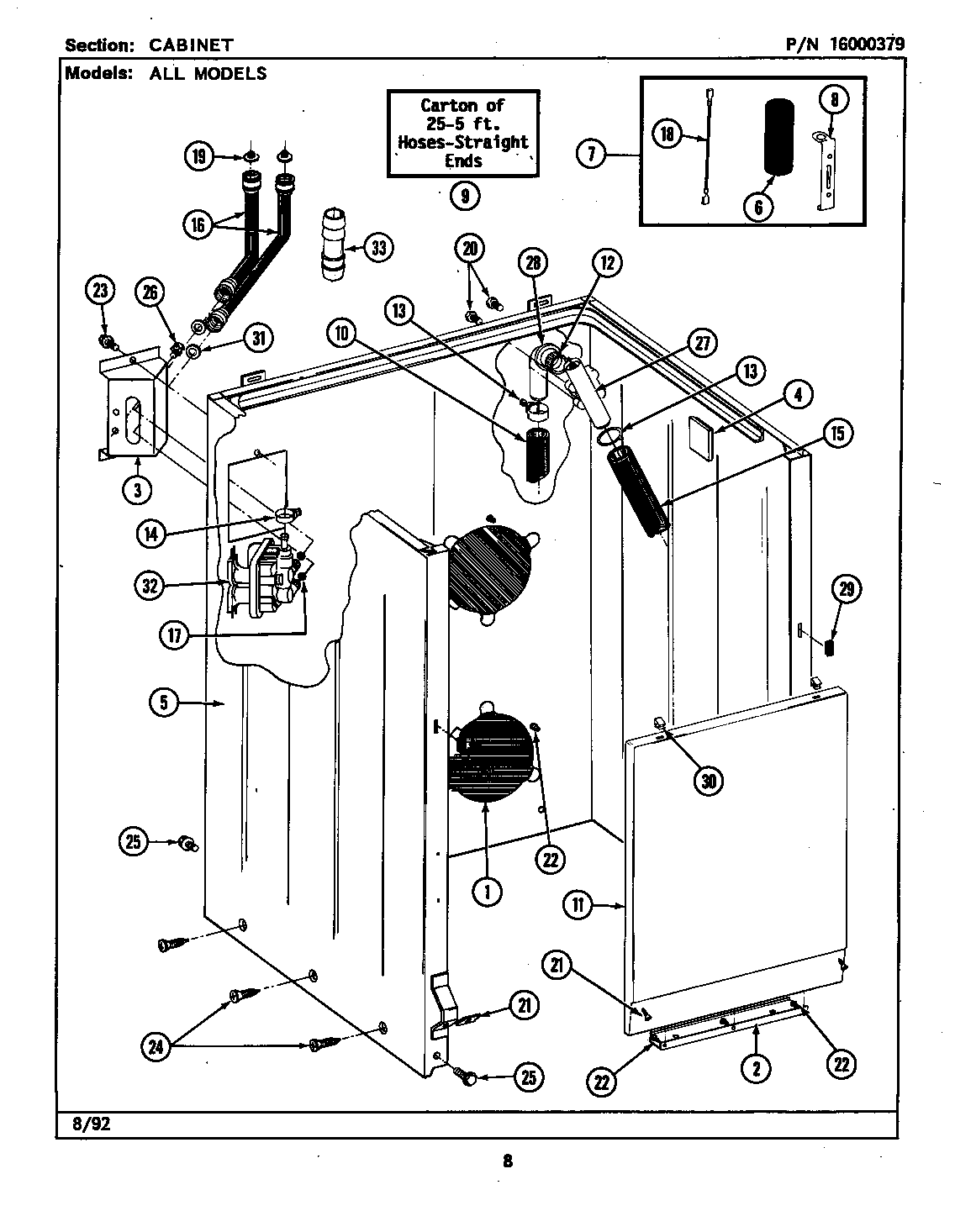 Maytag LAT7480ABL cabinet diagram