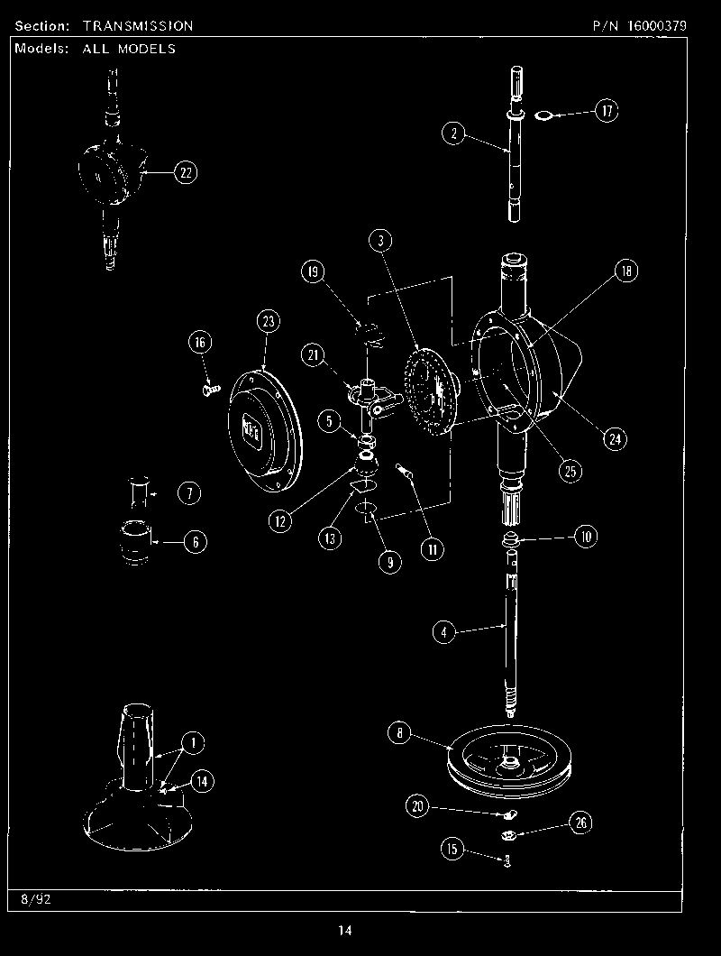 Maytag LAT7480ABL transmission diagram