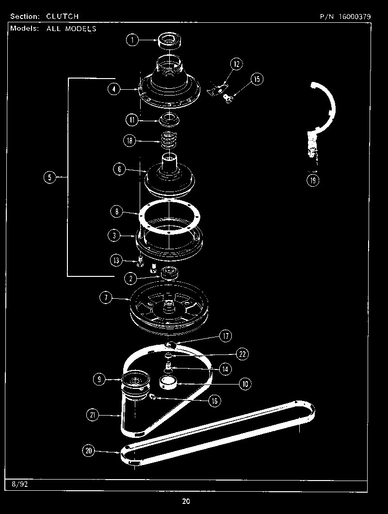 Maytag LAT7480ABL clutch diagram