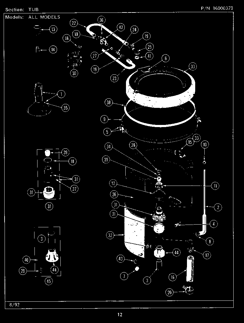 Maytag LAT9280ABL transmission diagram