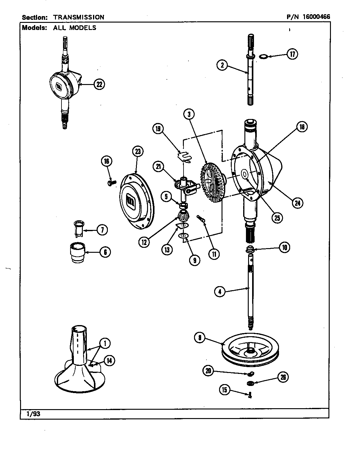 Maytag LAT7793AAW transmission diagram