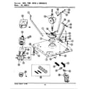 Maytag GA7400 base, pump, motor & components diagram