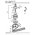 Maytag GA7400 clutch, brake & belts diagram