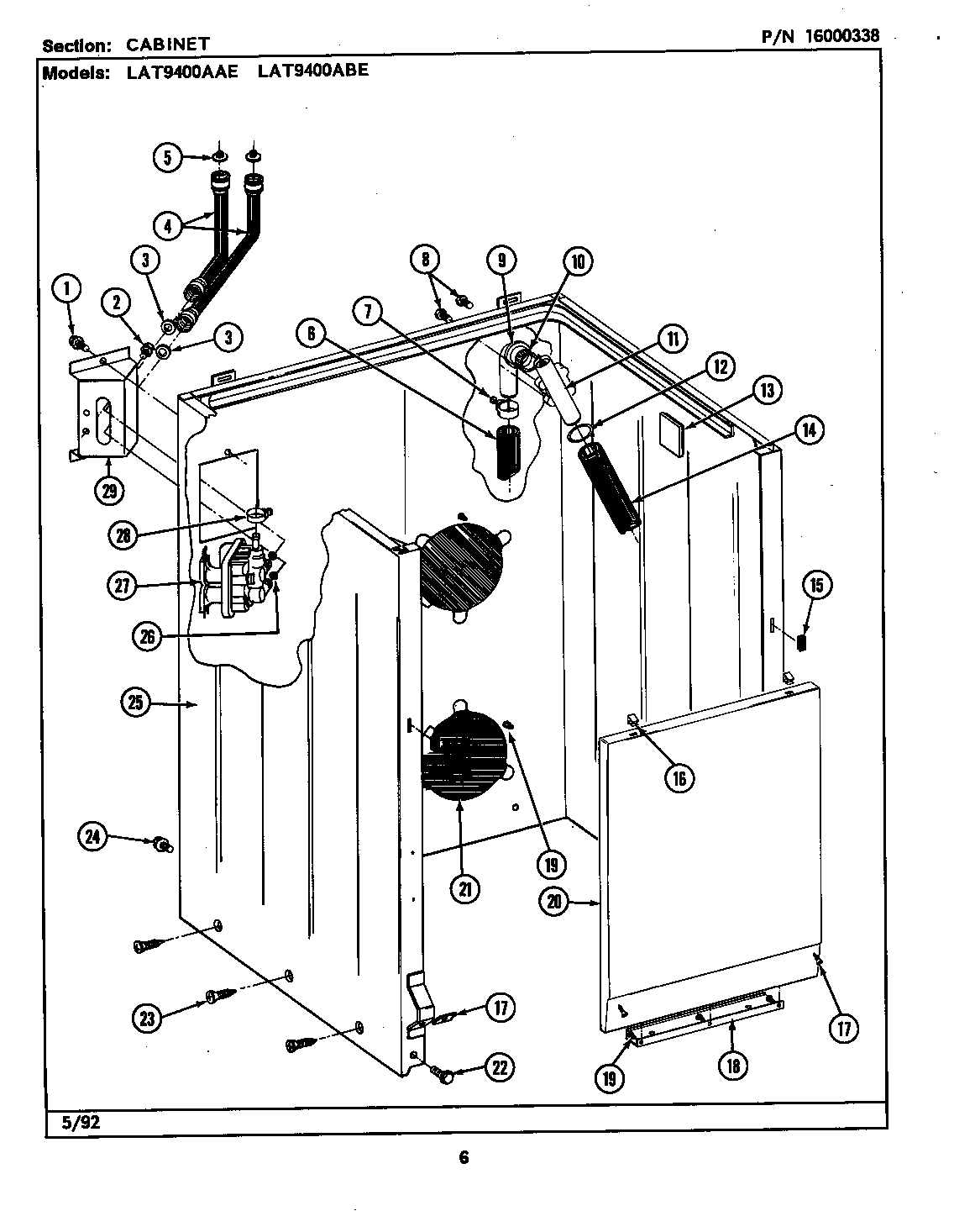 Maytag LAT9400AAW cabinet (lat9400aae, lat9400abe) (lat9400aae) (lat9400abe) diagram