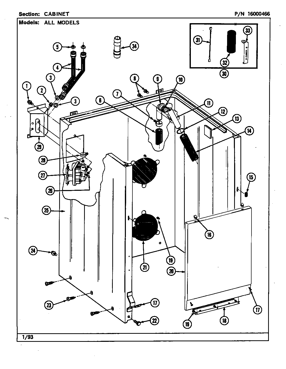 Maytag LAT9593ABL cabinet diagram