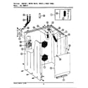 Maytag A8420 cabinet, water valve, hoses & frnt panel diagram