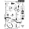Maytag LA608 power unit & center assembly diagram