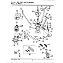 Maytag GA8700 base, pump, motor & components diagram