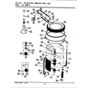 Maytag A8840 tub, agitator, mounting stem & seal diagram