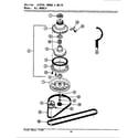 Maytag A8840 clutch, brake & belts diagram