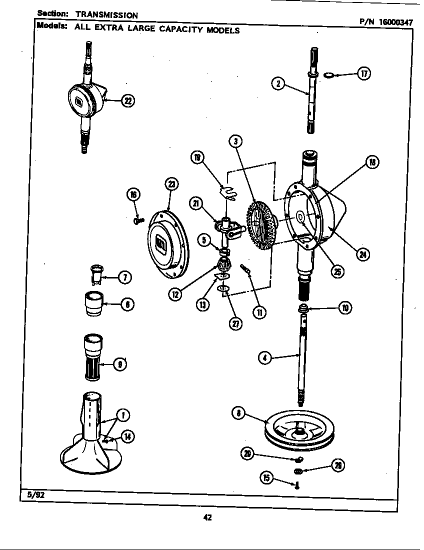 Maytag LAT8600ABE transmission (lat8600aal) (lat8600aaw) (lat8600abl) (lat8600abw) diagram