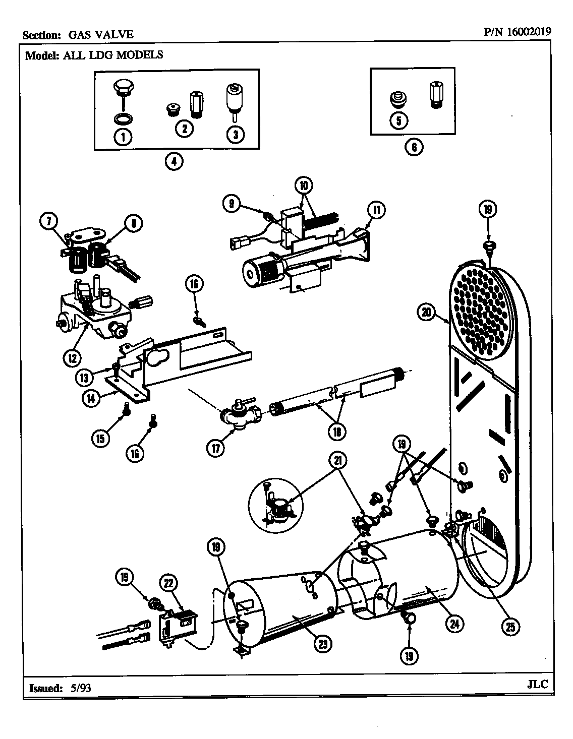 Maytag LDG8410AAE gas valve (ldg8410aae) (ldg8410abe) diagram