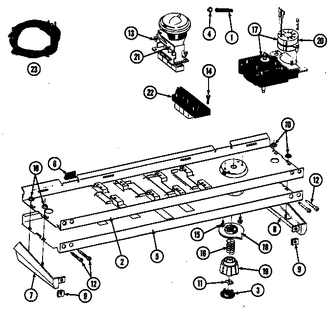 Maytag LAT9200DAW control panel diagram